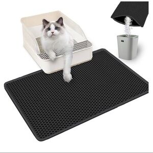 Animology Gift Bundle for Cats Black Honeycomb Cat Litter Mat with Animology.